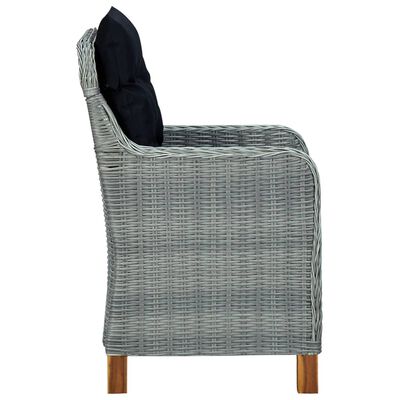 vidaXL Ensemble de salle à manger de jardin 3 pcs Gris clair