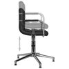 vidaXL Chaise pivotante de salle &agrave; manger Noir Similicuir
