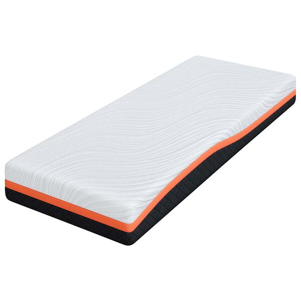 vidaXL Matelas Blanc et Noir 70 x 200 cm Tissu jacquard