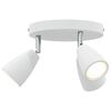 vidaXL Spot de plafond Blanc 19 x 19 x 14.5 cm Acier