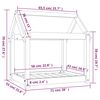 vidaXL Lit pour chien Gris 71x55x70 cm Bois de pin solide