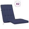 vidaXL Coussin d'ext&eacute;rieur 2 pcs Tissu Bleu marine 180 x 55 x 7 cm