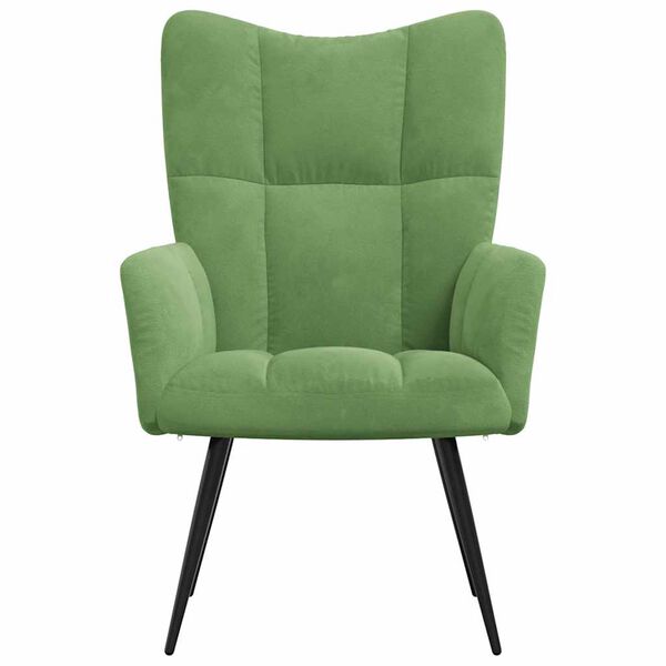 vidaXL Chaise de relaxation Vert clair Velours