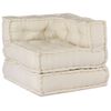 vidaXL Canap&eacute; modulaire 3 pcs Cr&egrave;me tissu