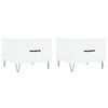 vidaXL Tables basses 2 pcs blanc 50x50x40 cm bois d'ing&eacute;nierie