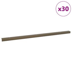 vidaXL Nez de marche 30 pcs Marron 67 x 3.5 x 3 cm Aluminium