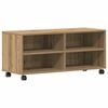vidaXL Meuble TV 90 x 35 x 40,5 cm Marron Bois d'ing&eacute;nierie