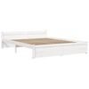 vidaXL Cadre de lit sans matelas blanc bois massif 160x200 cm