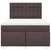 vidaXL Sommier &agrave; lattes de lit avec matelas Marron fonc&eacute; 160x200 cm