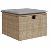 vidaXL Ensemble de canapé de jardin 5 pcs Beige Poly rotin