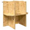 vidaXL Base de Terrarium Marron 50 x 50 x 50 cm OSB