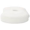 vidaXL Coussin pour le cou Couleur unie Blanc 53 x 35 x 11 cm