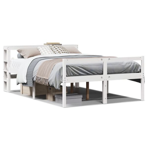 vidaXL Lit pour personne &acirc;g&eacute;e avec t&ecirc;te de lit sans matelas 140x200 cm