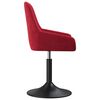 vidaXL Chaise pivotante de salle &agrave; manger Rouge bordeaux Velours