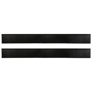 vidaXL Brosses de porte adh&eacute;sives 2 pc Noir 100 cm Alliage d'Aluminium