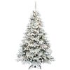 vidaXL Sapin de No&euml;l artificiel avec 300 LED Blanc 210 cm PE et PVC