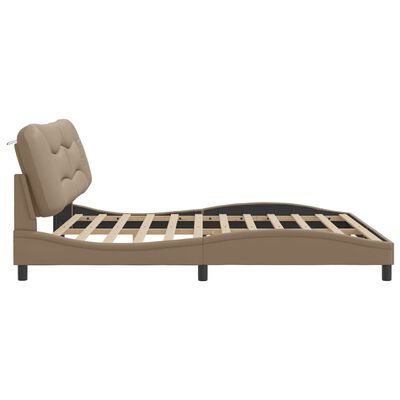 vidaXL Cadre de lit sans matelas cappuccino 200x200 cm similicuir