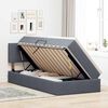 vidaXL Lit de Rangement avec matelas Gris fonc&eacute; 90 x 190 cm Velours