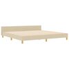 vidaXL Cadre de lit avec t&ecirc;te de lit Cr&egrave;me 200 x 200 cm tissu