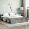 vidaXL Cadre de lit sans matelas gris b&eacute;ton 150x200 cm