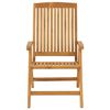 vidaXL Chaises de jardin inclinables lot de 2 et coussins teck massif