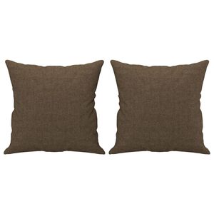 vidaXL Coussins d&eacute;coratifs lot de 2 Marron 40x40 cm Tissu