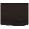vidaXL &Eacute;tag&egrave;re murale marron fonc&eacute; 60x50x2 cm bois ch&ecirc;ne massif trait&eacute;