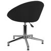 vidaXL Chaises pivotantes &agrave; manger lot de 4 noir tissu