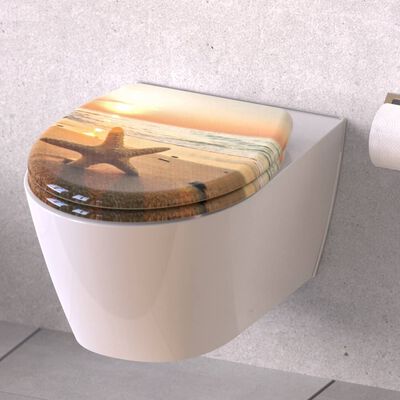 SCHÜTTE Siège de toilette avec fermeture en douceur SEA STAR imprimé