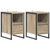 vidaXL Table de chevet 2 pc Ch&ecirc;ne Sonoma 39,5 x 30 x 50 cm