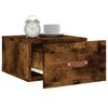 vidaXL Table de chevet murale ch&ecirc;ne fum&eacute; 35x35x20 cm