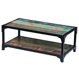 vidaXL Table basse Bois de r&eacute;cup&eacute;ration massif