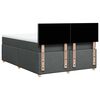 vidaXL Sommier &agrave; lattes de lit avec matelas Gris fonc&eacute; 160x200cm Tissu
