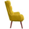 vidaXL Fauteuil relaxant Jaune 69 x 74 x 93 cm Velours