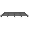 vidaXL Lit de palette sans matelas gris 200x200 cm bois massif