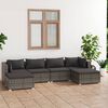 vidaXL Salon de jardin 6 pcs avec coussins R&eacute;sine tress&eacute;e Gris