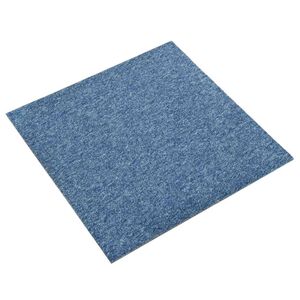 vidaXL Tapis 20 pc Bleu 50 x 50 cm 100% Polypropyl&egrave;ne