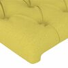 vidaXL T&ecirc;te de lit &agrave; LED Vert 203x16x78/88 cm Tissu