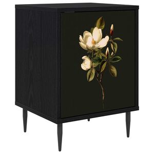 vidaXL Table de chevet BREMEN Ch&ecirc;ne noir 36 x 33 x 51 cm