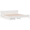 vidaXL Cadre de lit sans matelas blanc 200x200 cm bois massif de pin