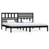 vidaXL Cadre de lit sans matelas noir bois massif de pin 200x200 cm
