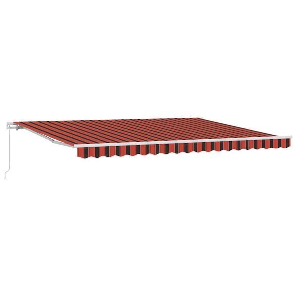 vidaXL Auvent R&eacute;tractable Orange et marron 450 &times; 300 cm