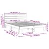 vidaXL Cadre de lit avec t&ecirc;te de lit sans matelas 140x190 cm