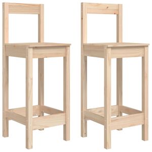 vidaXL Chaises de bar lot de 2 40x41,5x112 cm bois de pin solide