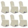 vidaXL Housses élastiques de chaise Crème 12 pcs