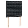 vidaXL Sommier &agrave; lattes de lit avec matelas Noir 100x200 cm Similicuir