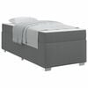 vidaXL Cadre de lit avec matelas Gris foncé 90 x 190 cm tissu