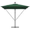 vidaXL Parasol banane &agrave; m&acirc;t d&eacute;port&eacute; Vert 249 x 249 x 250 cm