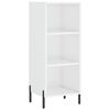 vidaXL Buffet blanc brillant 34,5x32,5x90 cm bois d'ing&eacute;nierie