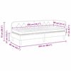 vidaXL Cadre de lit d'angle avec matelas Gris clair 80 x 200 cm tissu